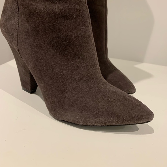 Chocolate Brown Suede Boots - Picture 3 of 6